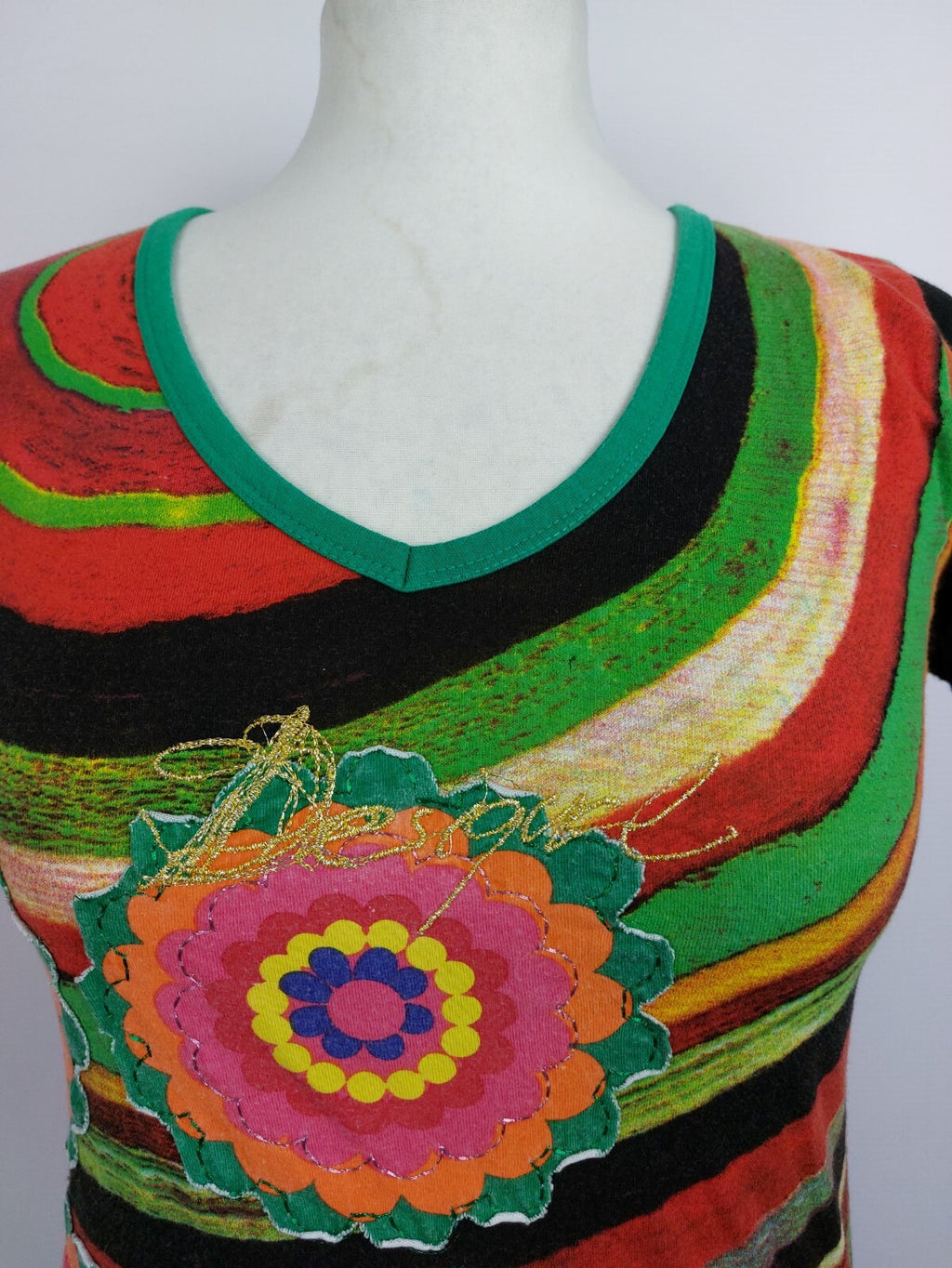 EK0015 Damen T-Shirt von Desigual, bunt, Gr.S2