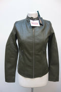 EK0637 Damen Kunstleder Jacke von Only, dunkelgrün, 340