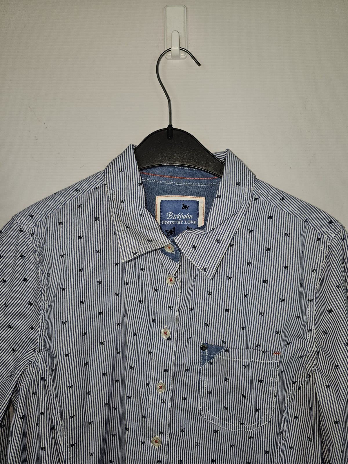 EK8025 Damen Bluse von Birkhahn, Blau, Ge. 402
