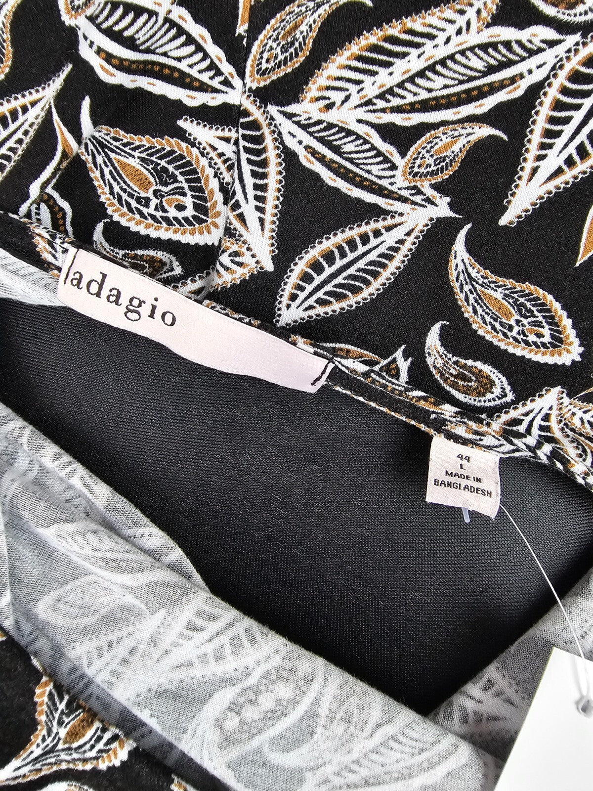 EK5505 Damen Shirt von Adagio, schwarz/braun/weiß, Gr. 447