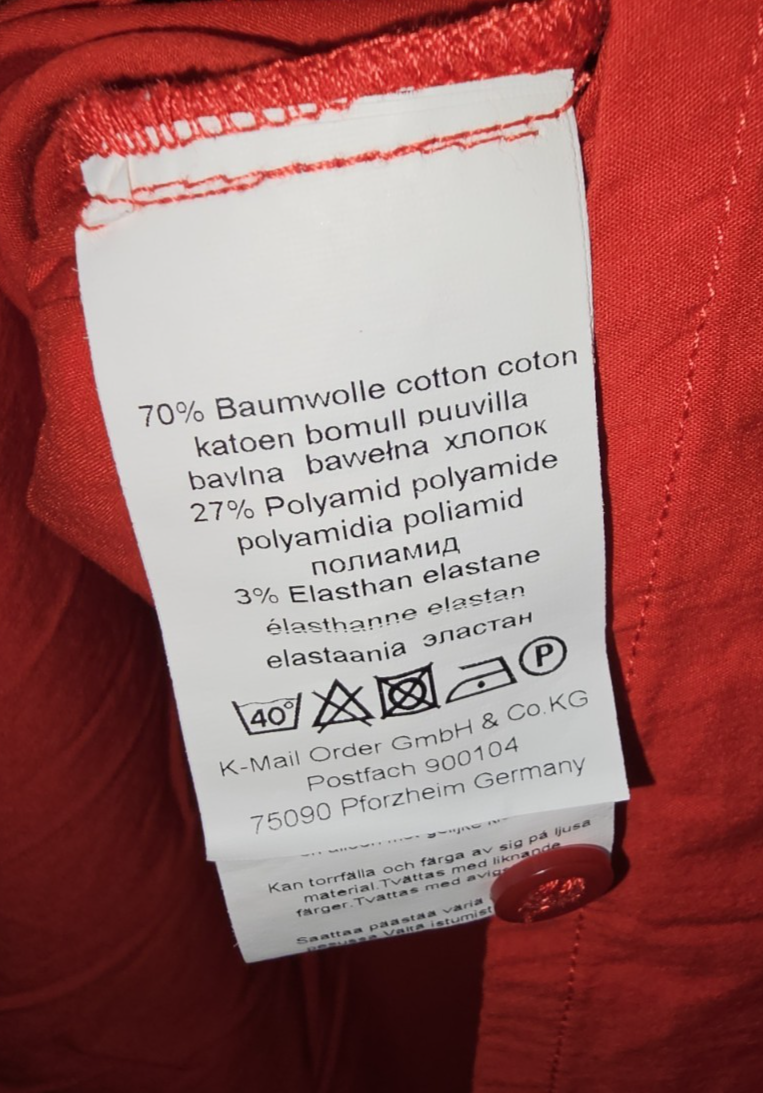 EK7645 Damen Bluse von Mona, Rot, Gr.483
