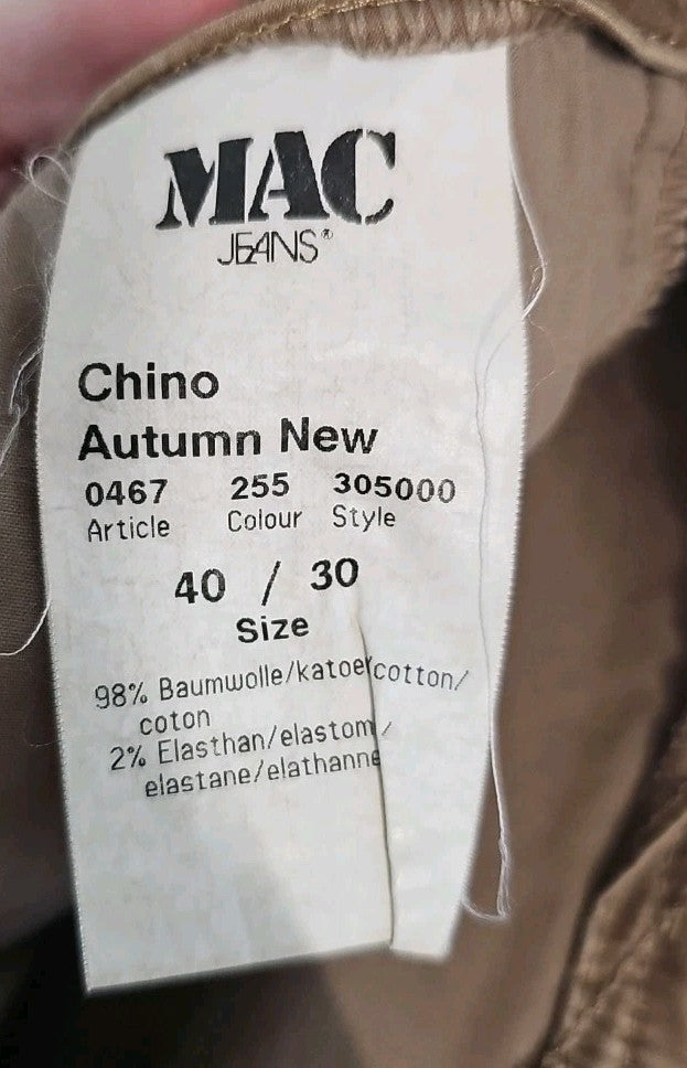 EK11119 Herren Hose Mac Gr.40 Braun Hosenbund 41cm3