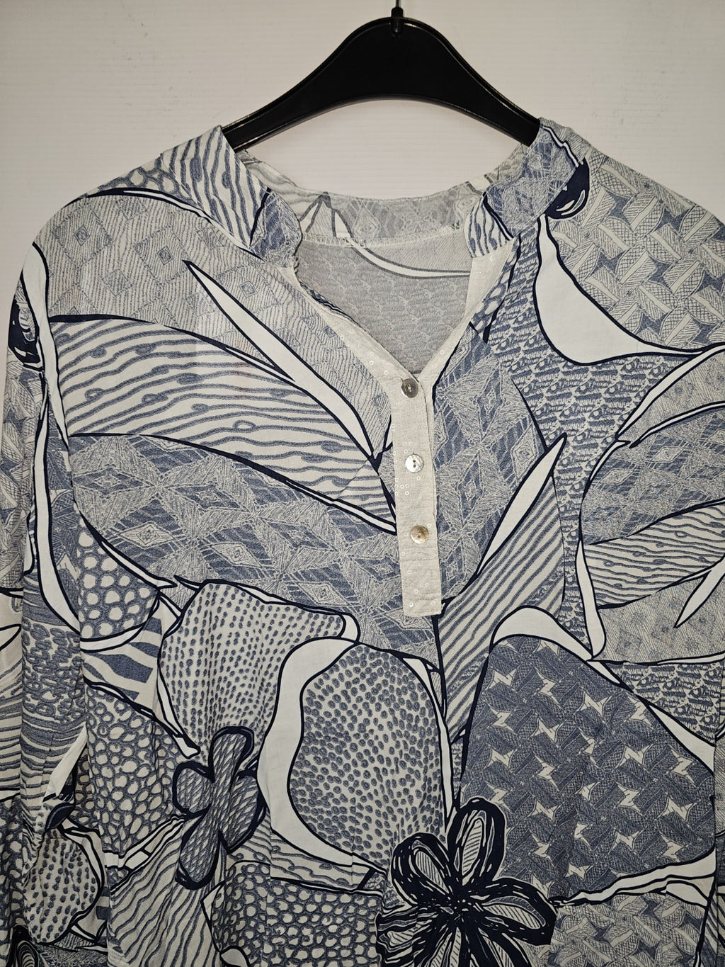 EK9066 Damen Bluse, Blau, Gr. Ca . XL1