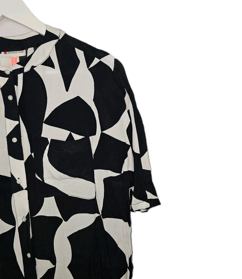 EK9915 Damen Kleid von Street One, schwarz-weiß, Gr.342
