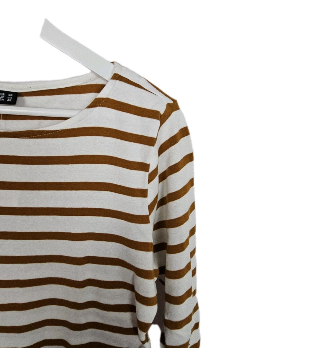 EK9538 Damen Sweatshirt von Hanina, Weiß/Orange, Gr. 401