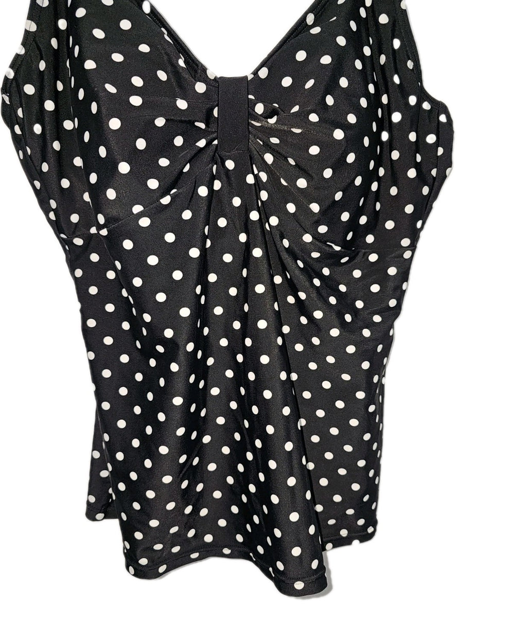 EK9202 Damen Tankini Oberteil, Schwarz/Weiß, Gr. 44B1