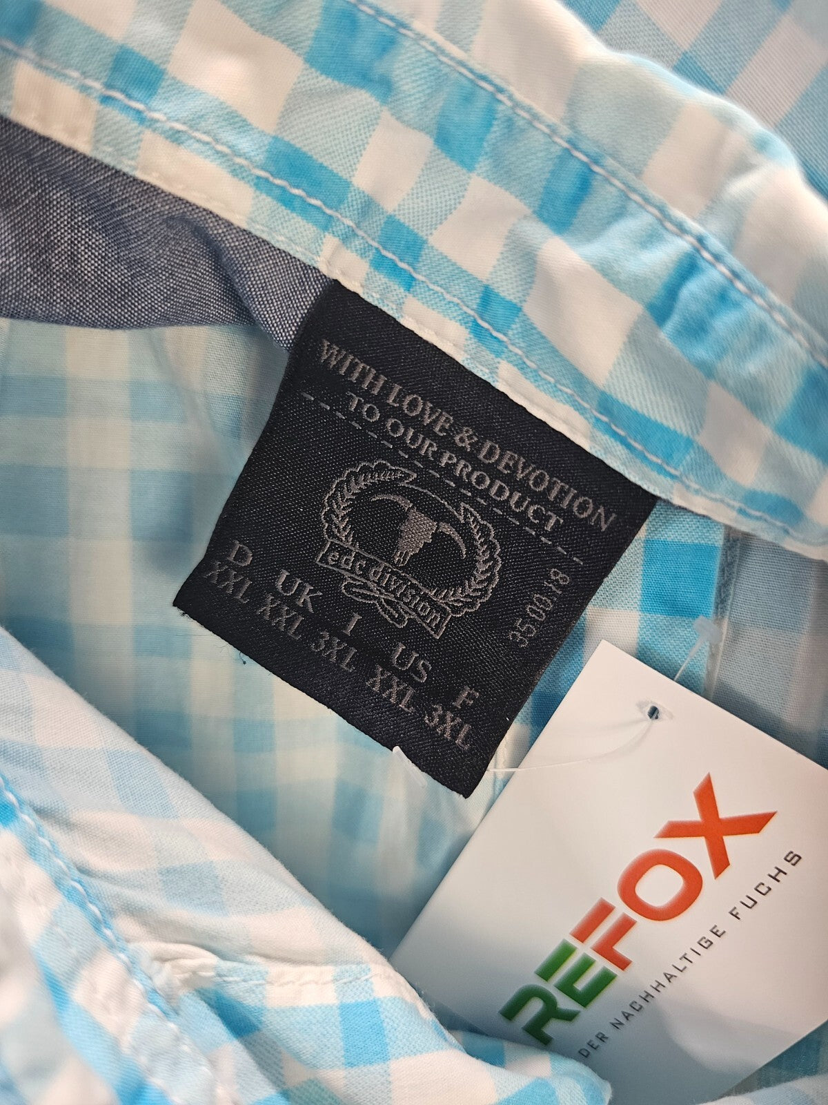 EK6056 Herren Hemd von edc, blau/weiß kariert, Gr. 2XL6