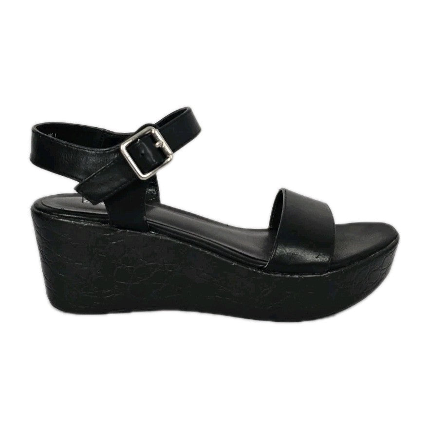 ES886 Damen Keilsandalen von Graceland, Schwarz, Gr. 393