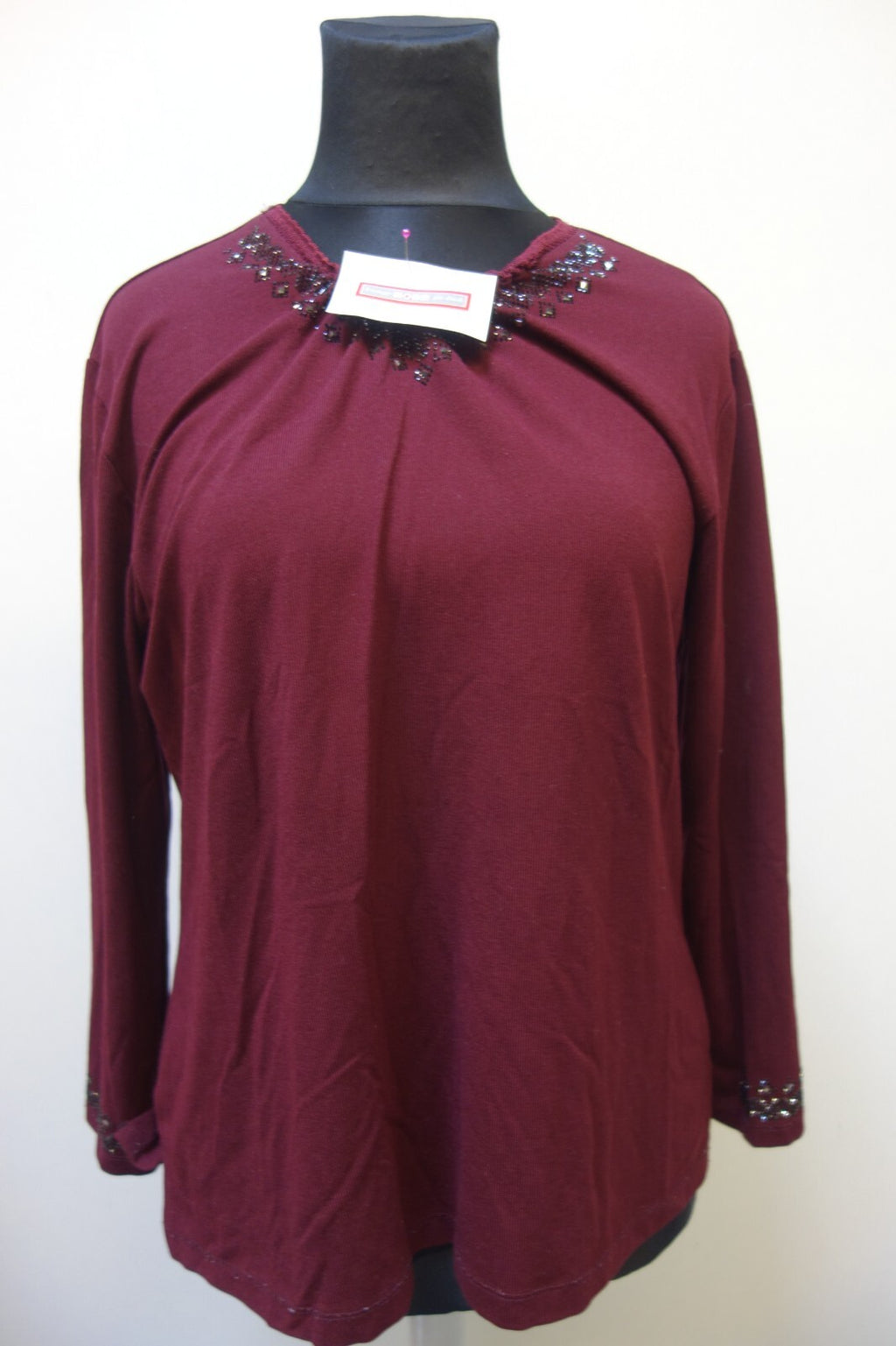 EK2151 Damen Pullover von Ulubas, dunkelrot, Gr. XL0