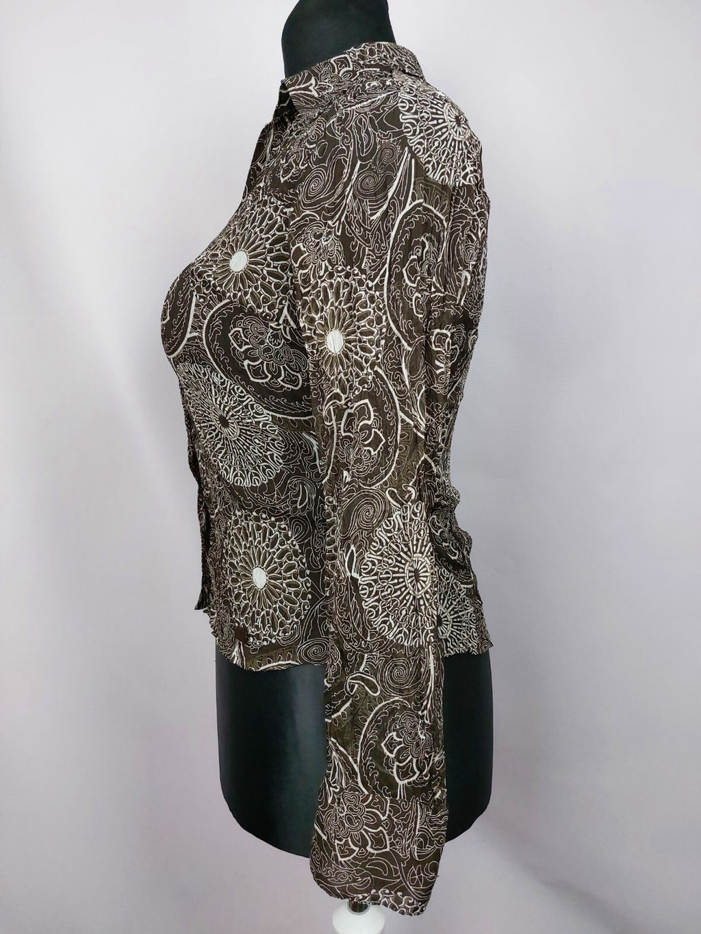 EK4829 Damen Bluse von Street One, braun/weiß, Gr. 362