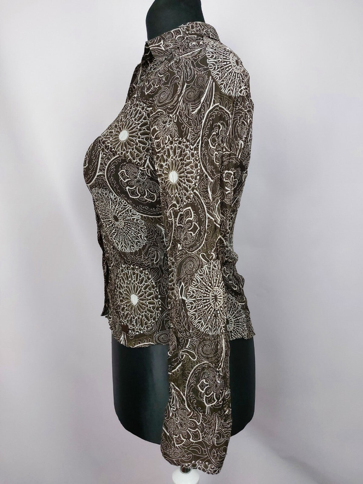 EK4829 Damen Bluse von Street One, braun/weiß, Gr. 362
