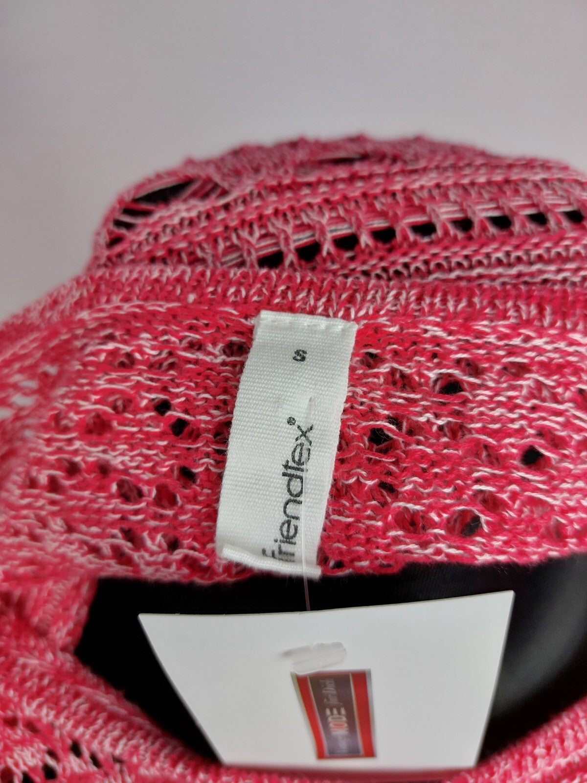 EK4638 Damen Pullover von friendtex, rot/weiß, Gr. S6