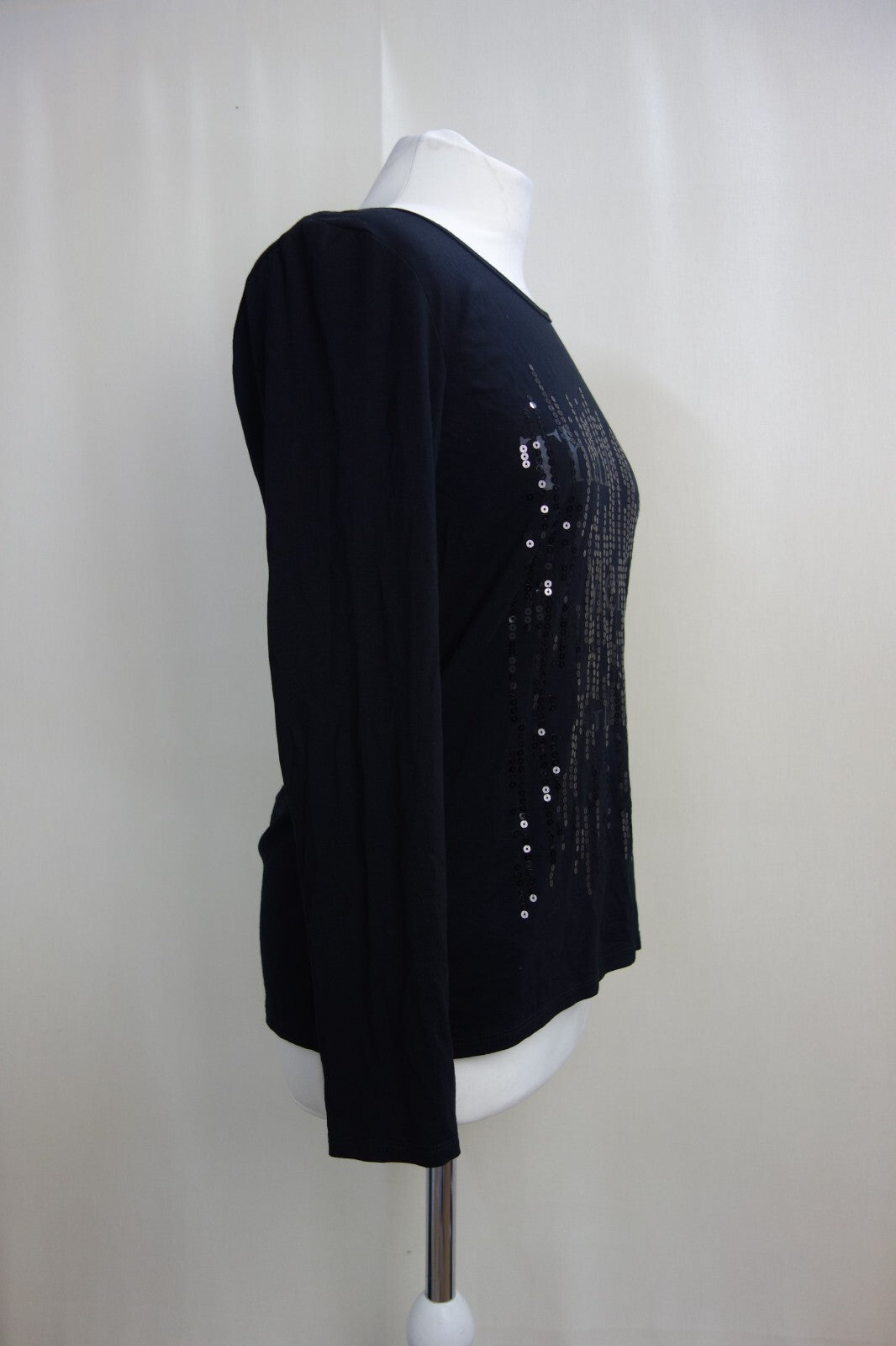EK0521 Damen Shirt von Pfeffinger, schwarz mit Pallietten, Gr.382
