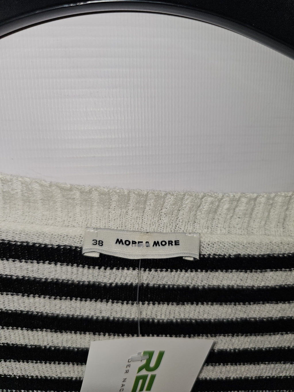 EK8184 Damen Strickjacke von More&More, Weiß-schwarz,  Gr. 383