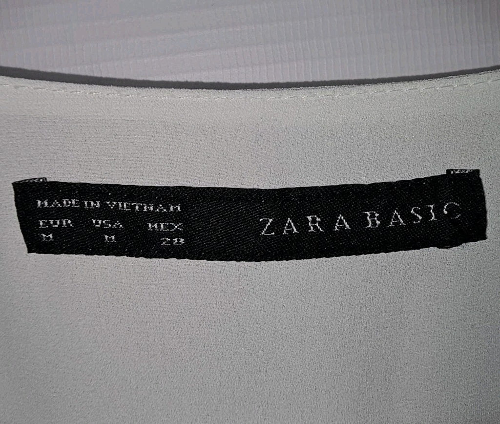 EK8052 Damen Bluse von Zara, weiß, Gr.M1
