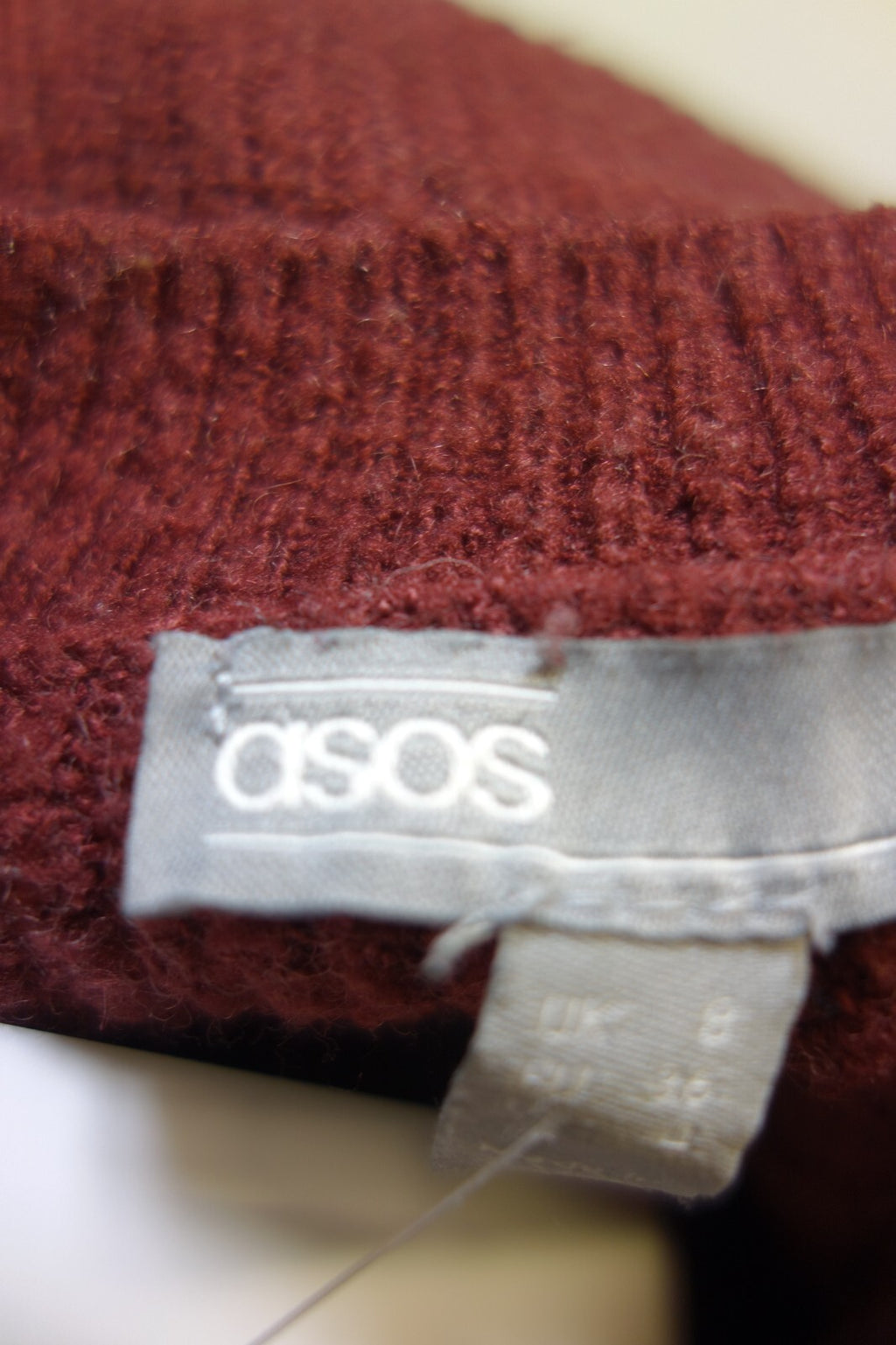 EK3678 Damen Pullover von ASOS, dunkelrot, Gr. 364