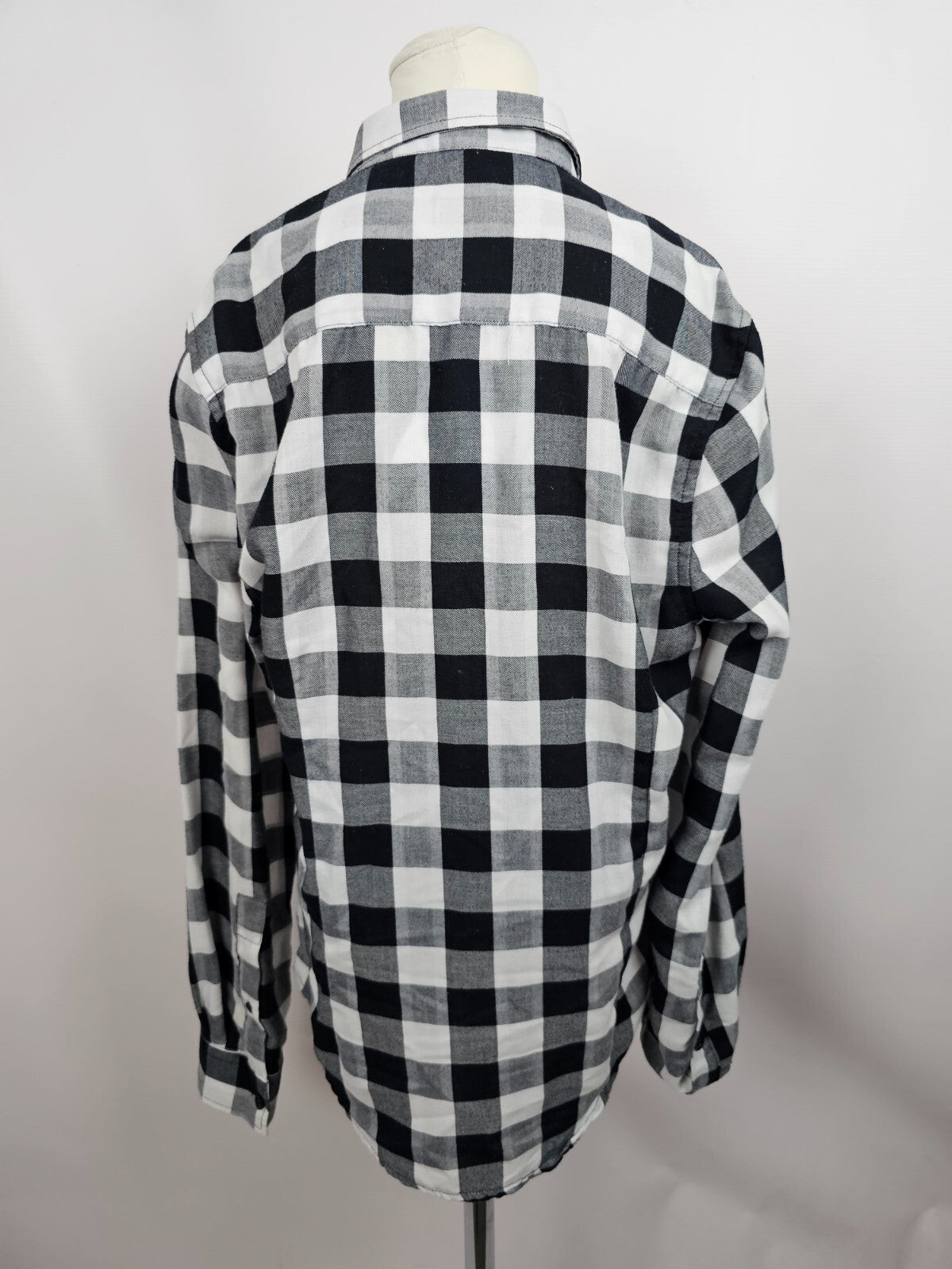 EK5607 Damen Bluse von FSBN, schwarz/weiß, kariert, Gr. XS4