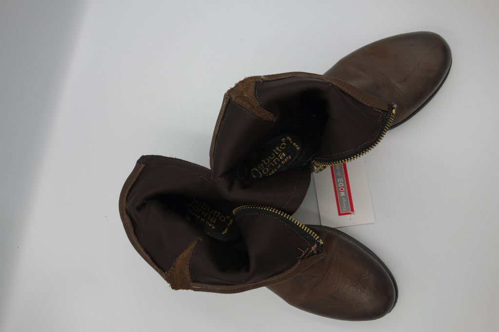 ES0022 Damen Stiefeletten braun 37 von Debutto Donna4