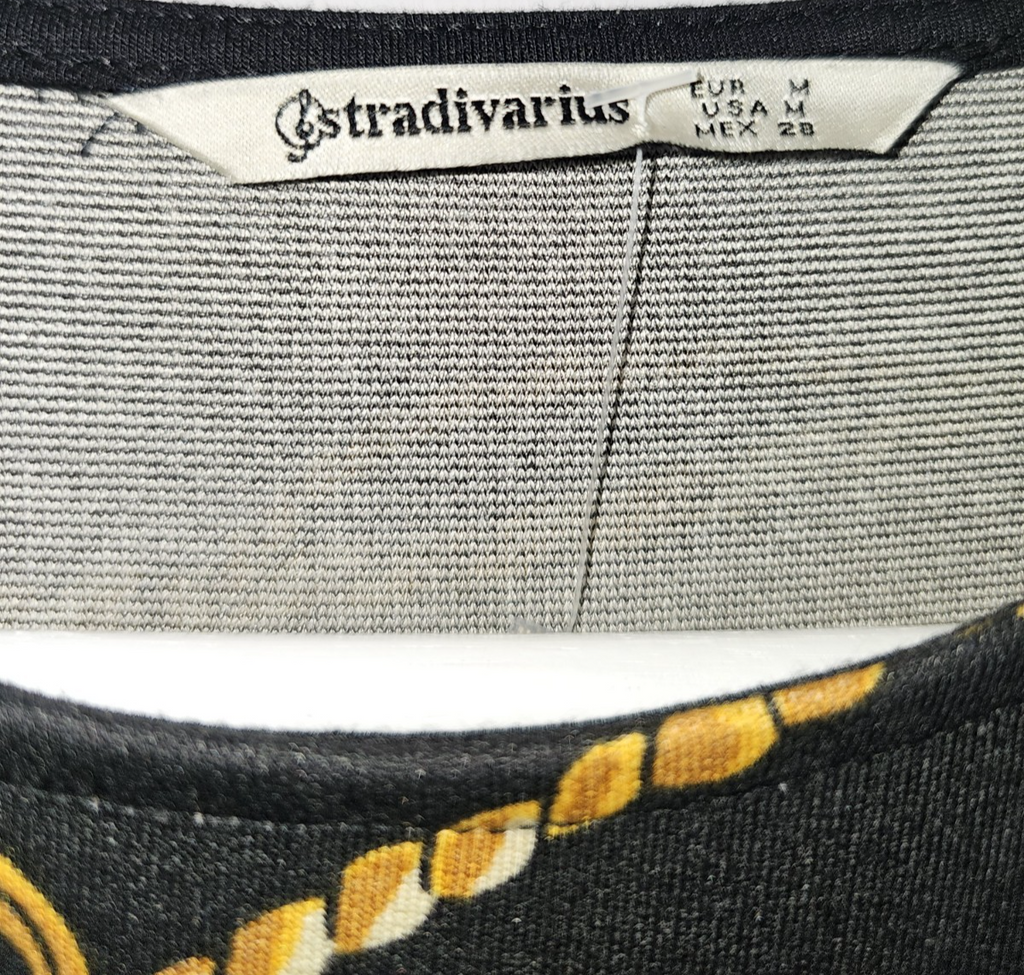 EK2886 Damen Kleid von Stradivarius, schwarz-gold, Gr.M1