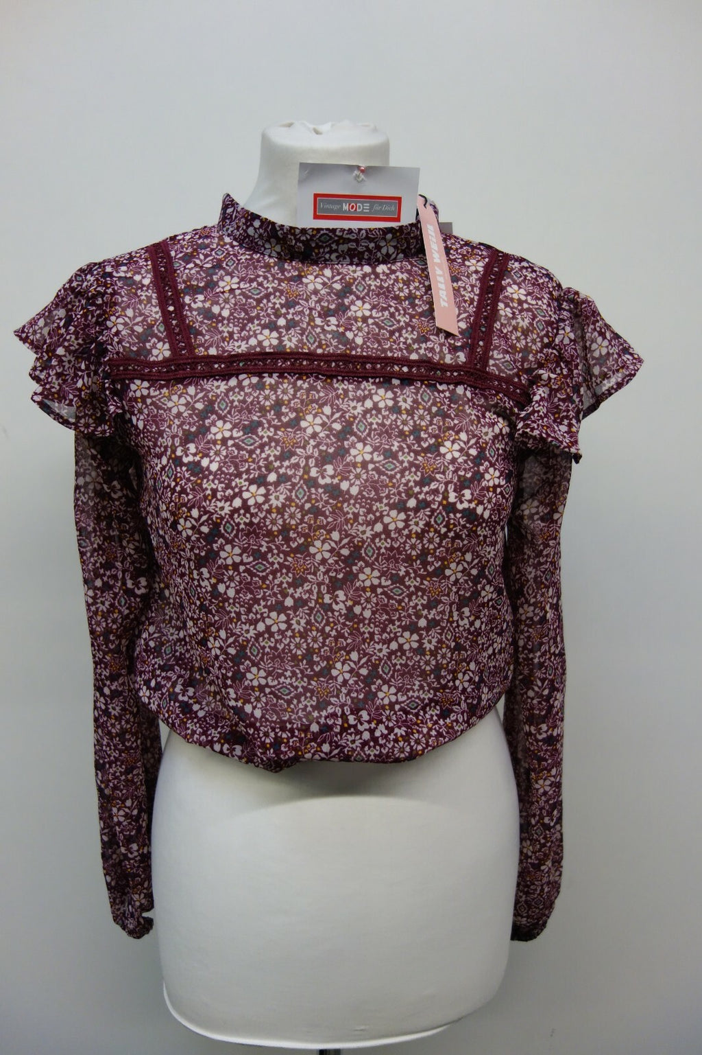 EK0549 Damen Bluse von Tally Weijl, lila geblümt, XS0