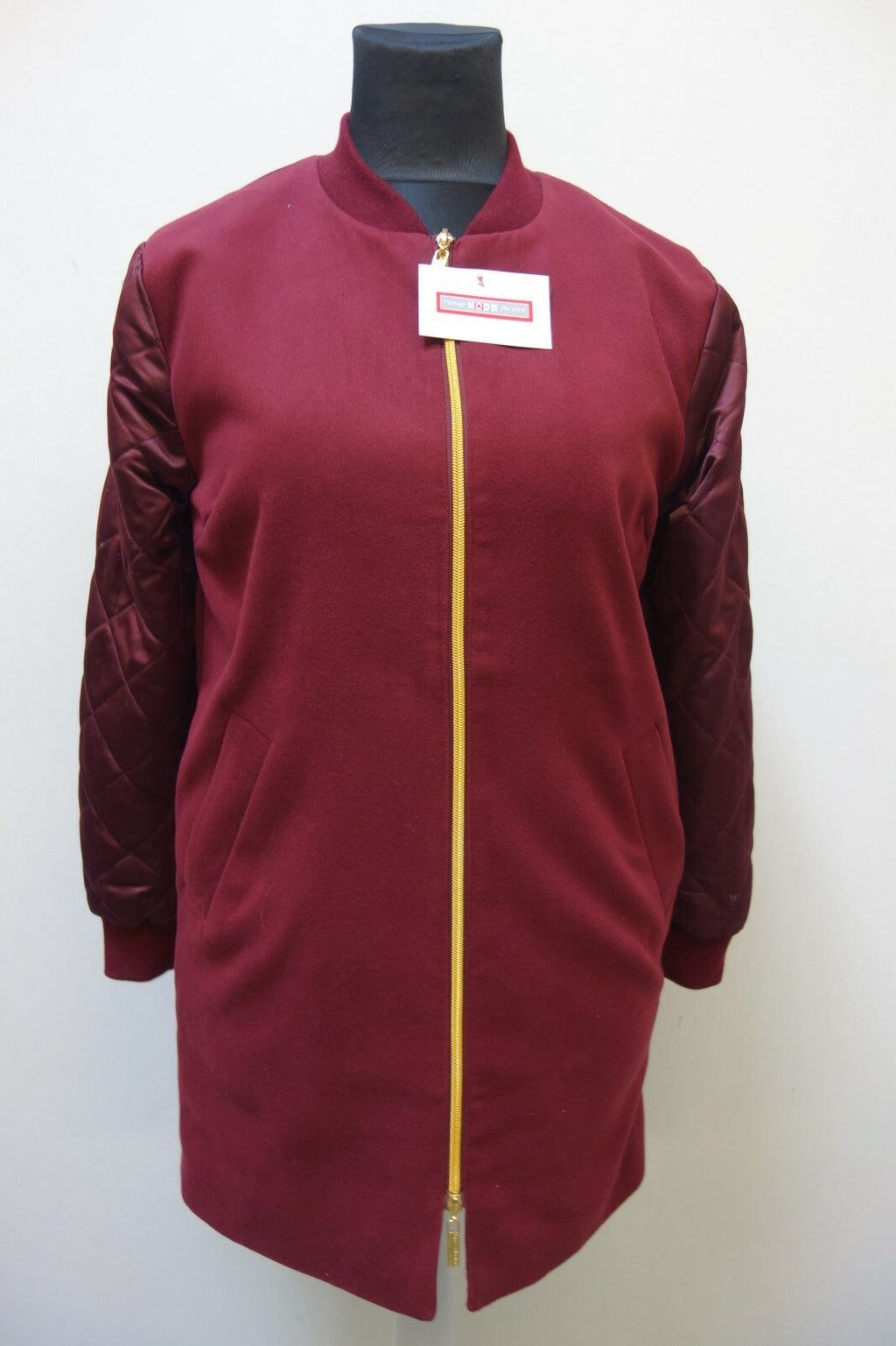 EK0798 Damen Mantel von bpc, dunkelrot, Gr. 420