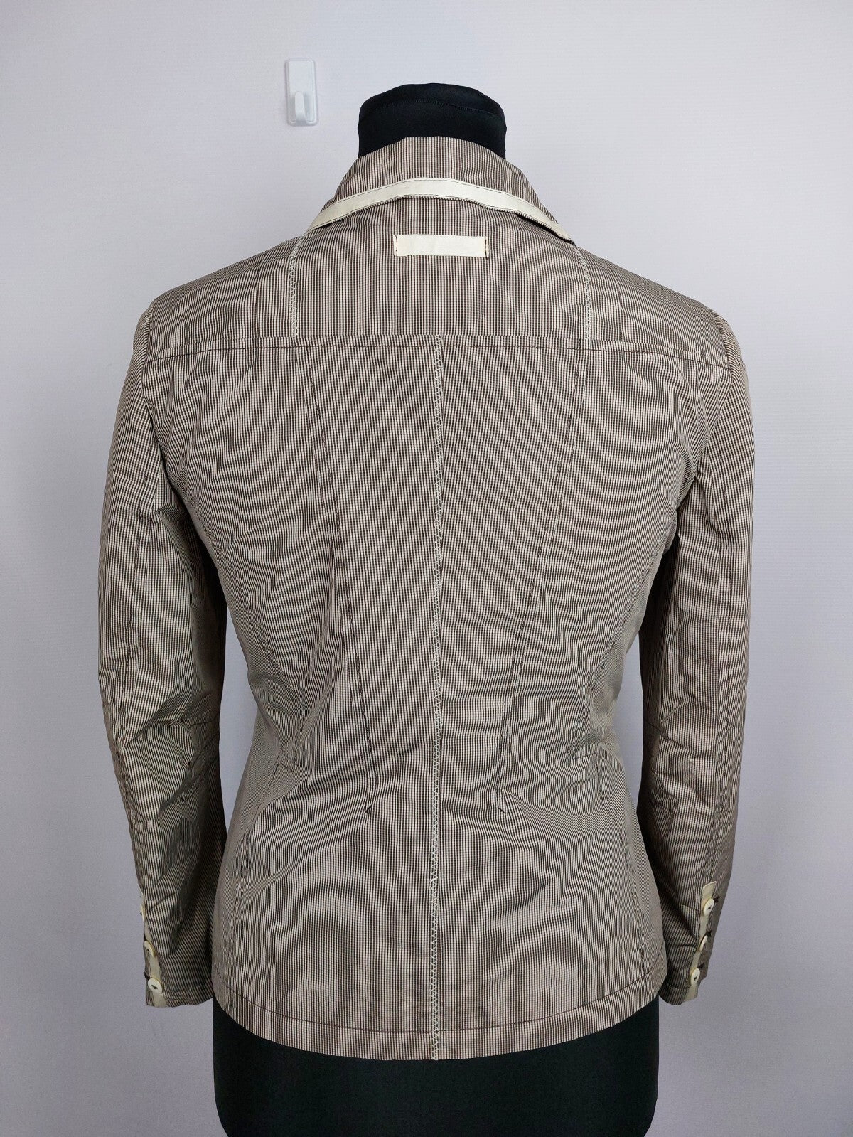 EK4892 Damen Jacke von Isabel, beige/braun kariert, Gr. 405