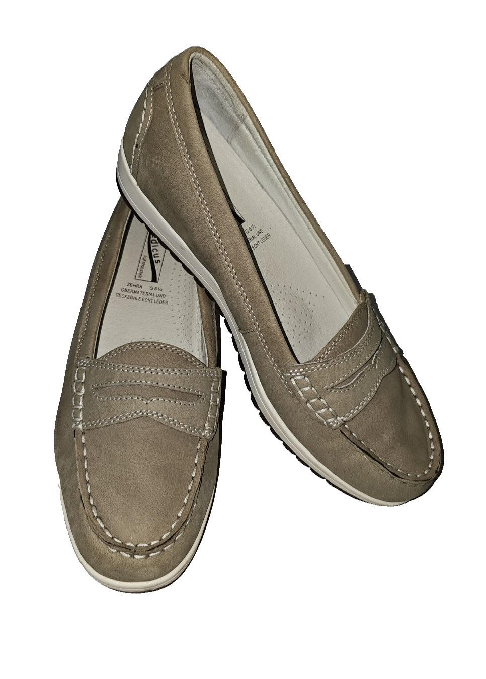 ES829 Damen Loafer von Medicus, Braun/Beige, Gr.  6½ Ca. 37-37,50