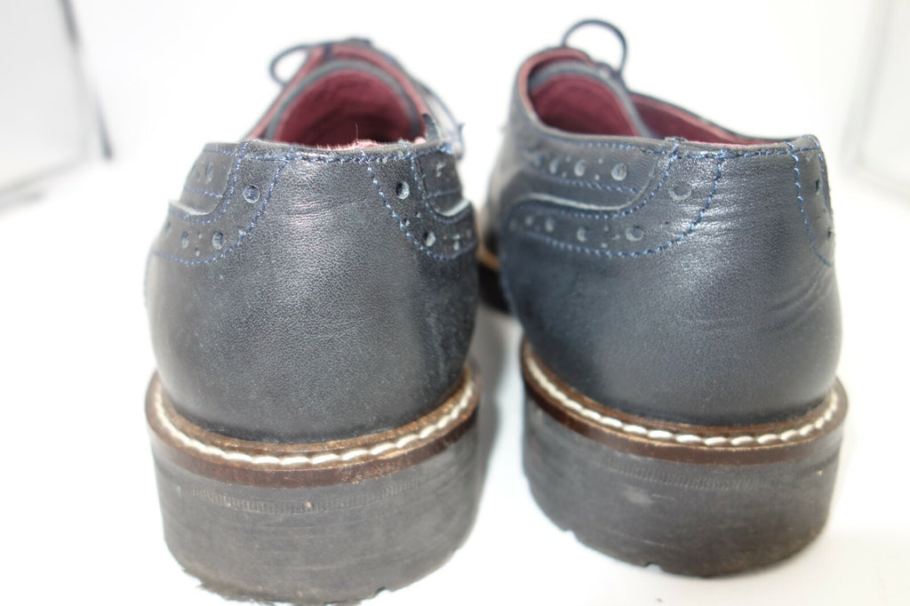 Herren Echt Lederschuh Horner Made in Italy blau Gr 41 es 3812