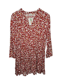 EK7320 Damen Kleid von Jacqueline de Yong, rot-weiß, Leomuster, Gr.360