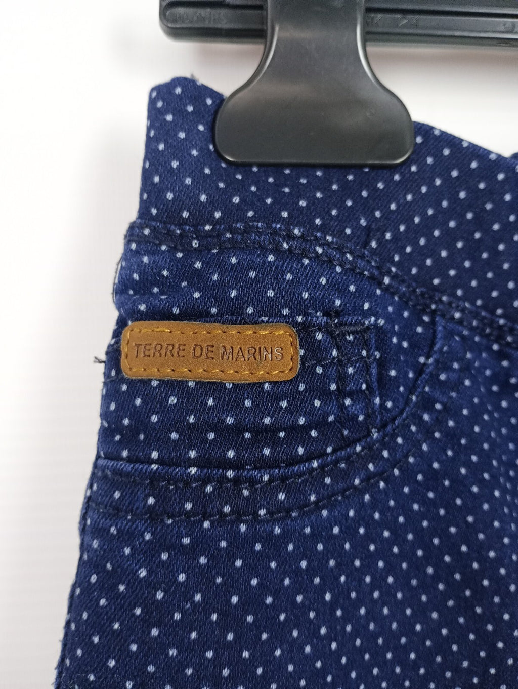 EK5321 Kinder Hose von Terre de Marins, blau gepuktet, Gr. 122/1281