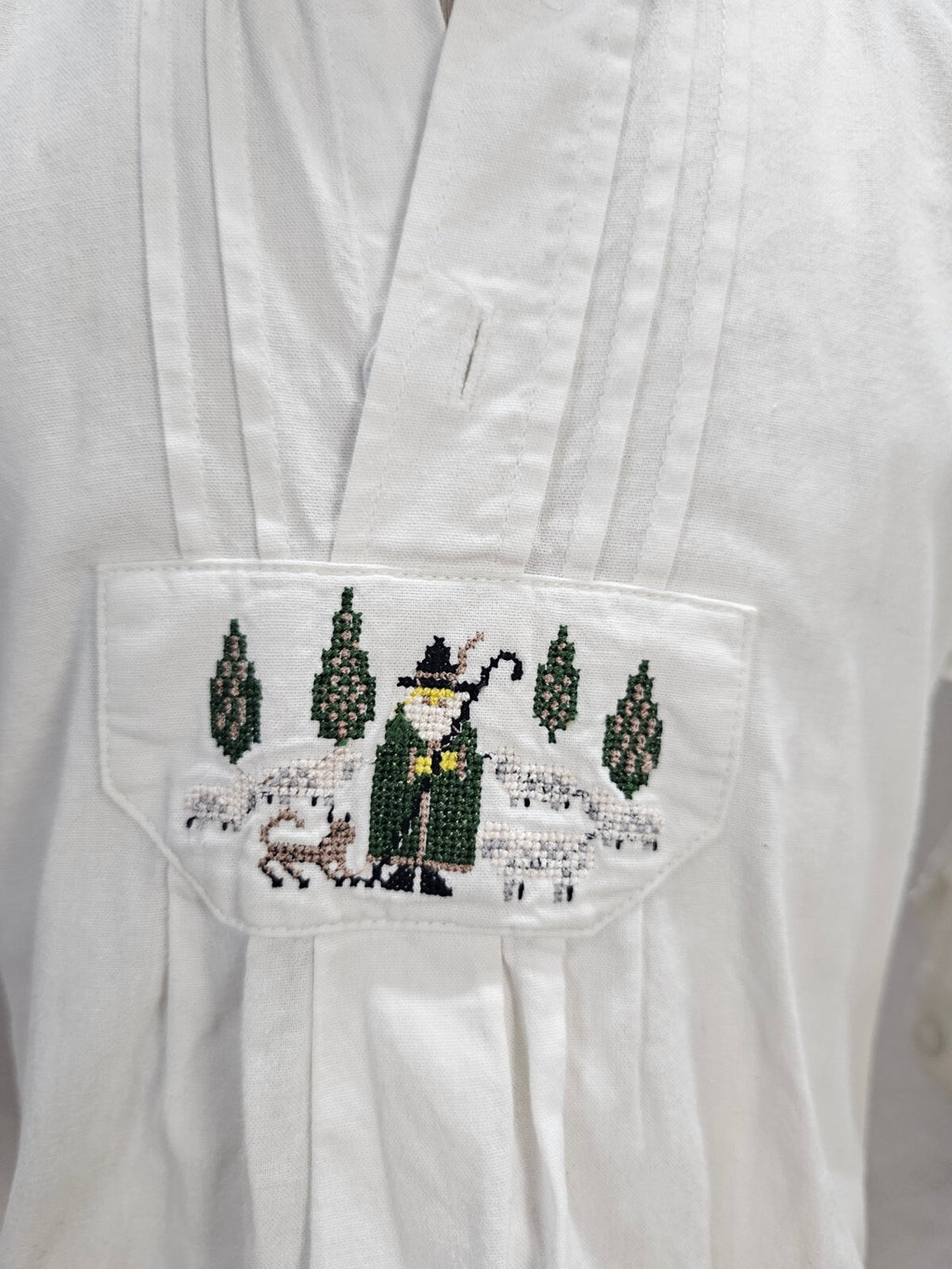 EK6027 Mädchen Bluse von St.Peter Trachten, weiß, Gr.1041