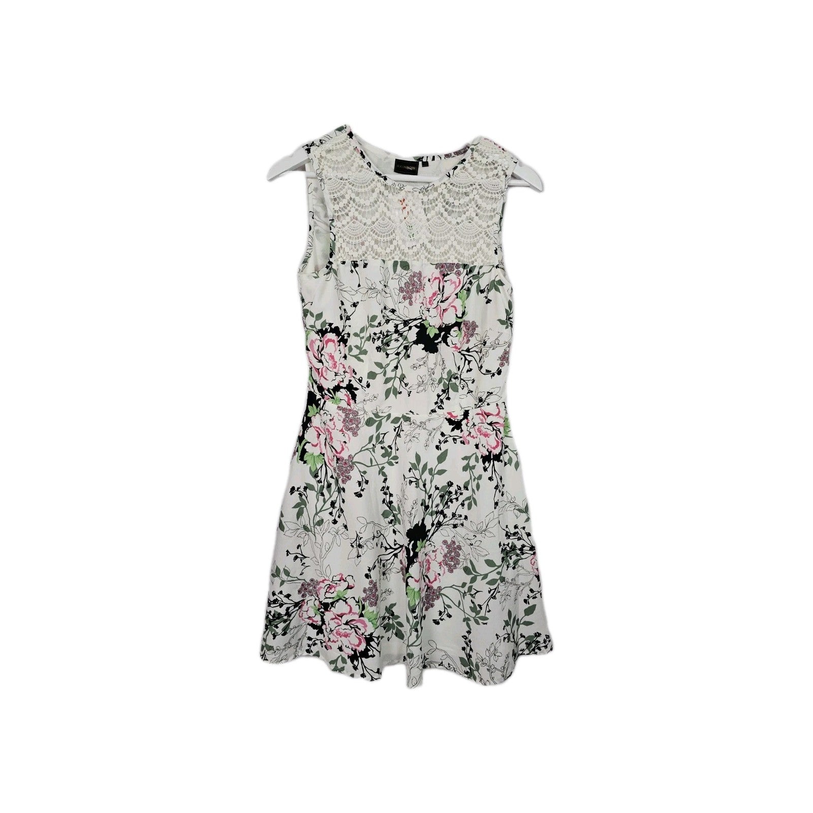 EK10096 Damen Kleid Rainbow Gr.38 Weiß0