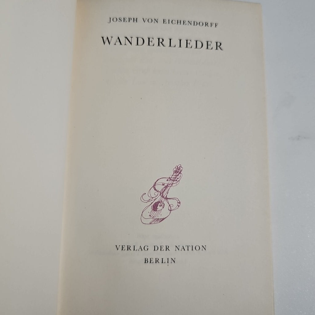 EB1831 Eichendorff Wanderlieder1