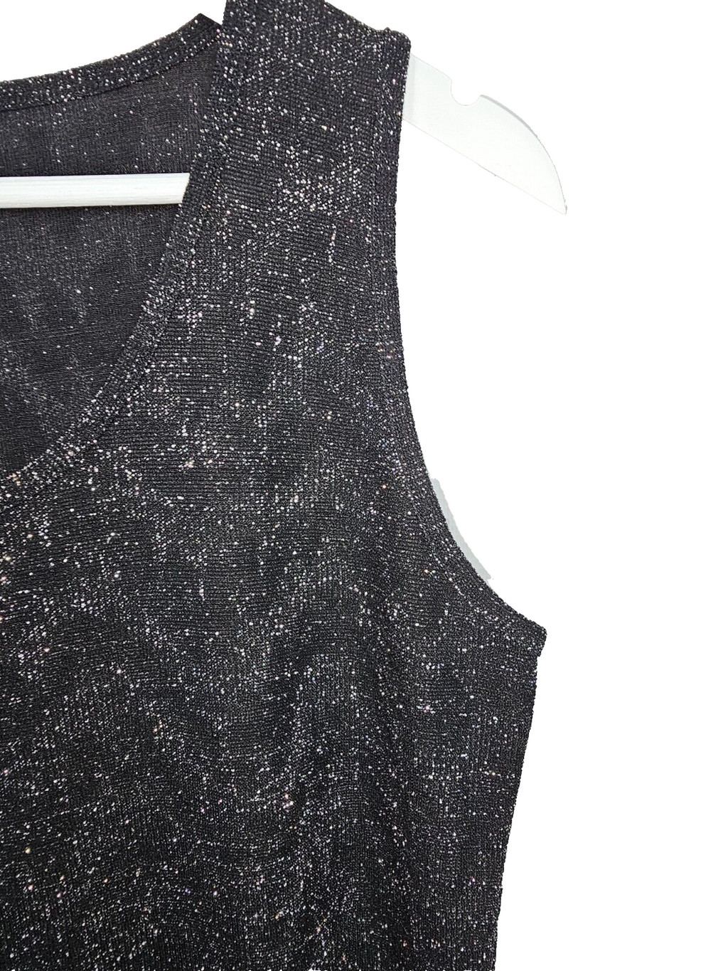 EK6965 Damen Trägershirt von My Own, schwarz mit Glitzer, Gr.422