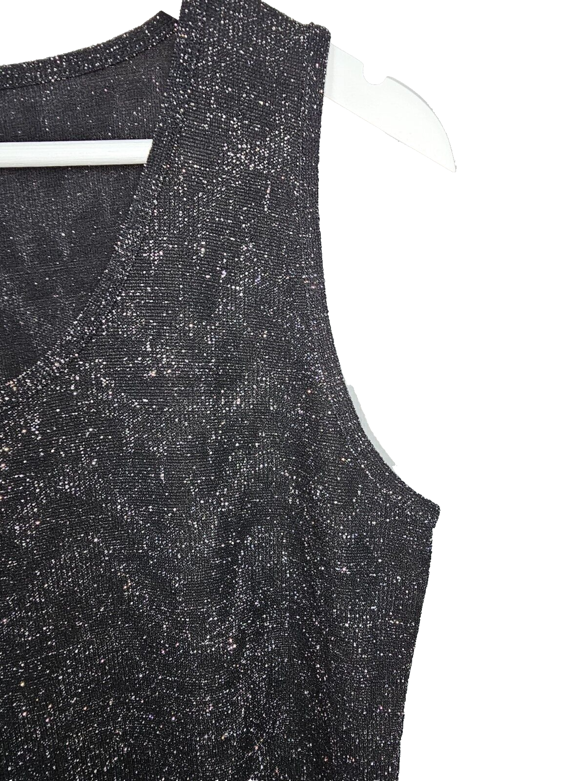 EK6965 Damen Trägershirt von My Own, schwarz mit Glitzer, Gr.422