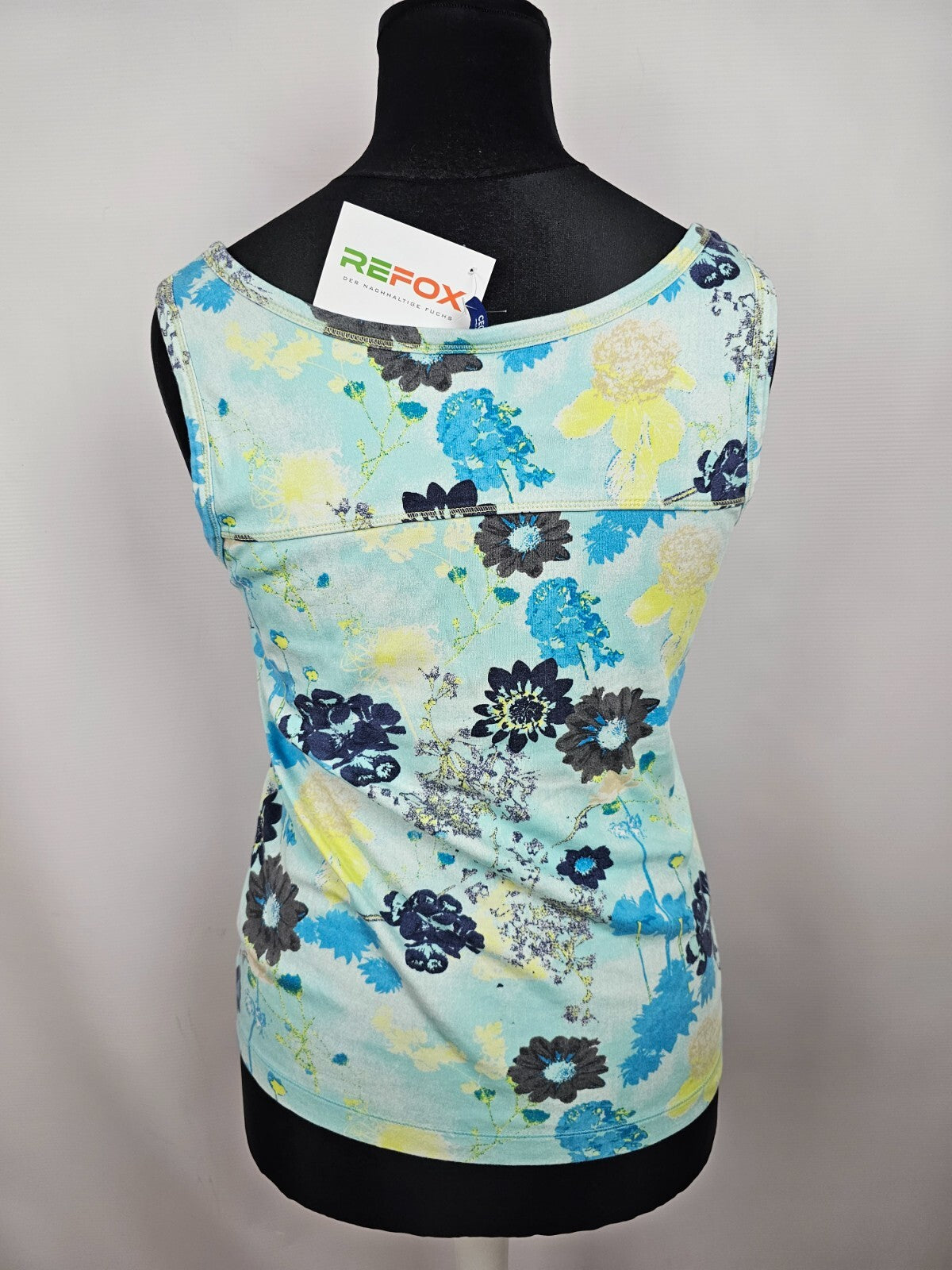 EK5378 Damen Tanktop von Cecil, blau/gelb, Gr. L3