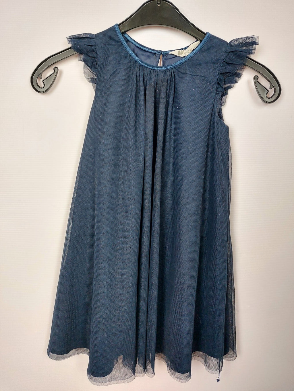 EK4320 Mädchen Kleid von H&M, blau, Glitzernd, Gr. 1281