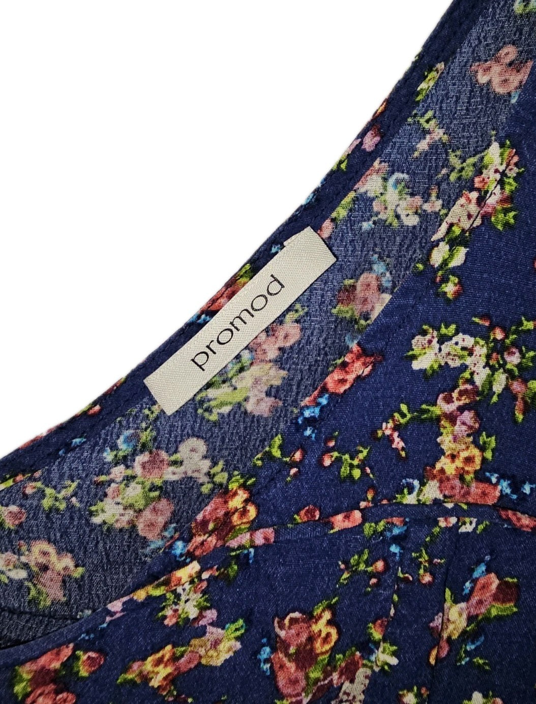 EK10470 Damen Kleid von Promod, blau mit Blumenmuster, Gr.M3