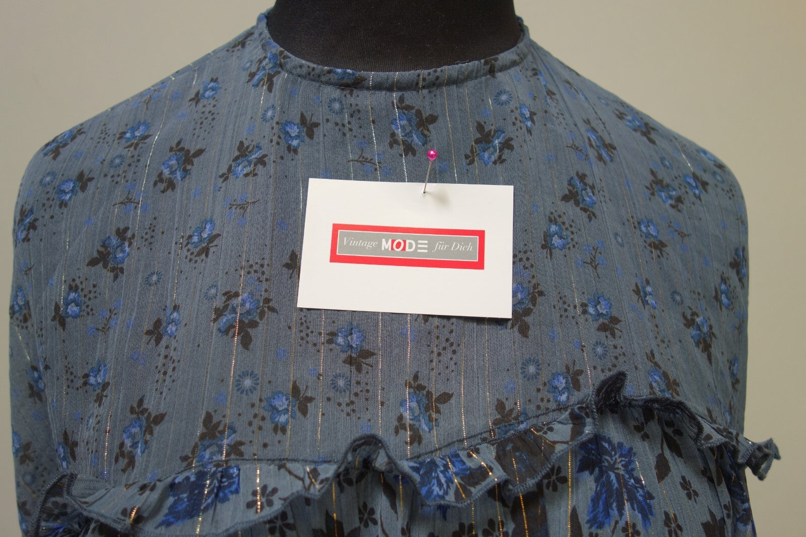 EK1912 Bluse von Zara, oversize, racublau, Gr. XS1