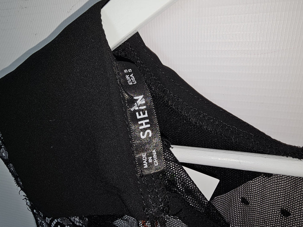 EK8396 Damen Bluse von Shein, Schwarz, Gr. S4