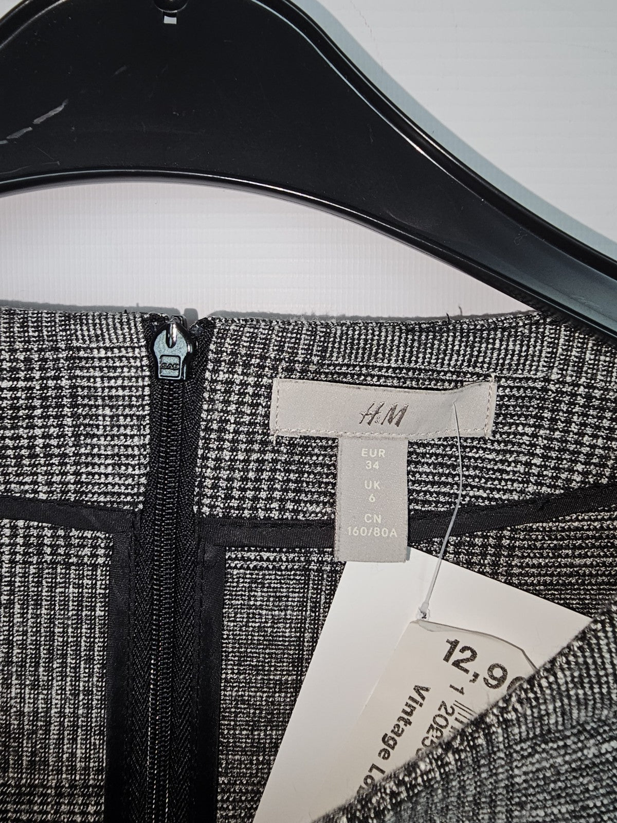 EK979 Damen Kleid von H&M, Grau, Gr. 342