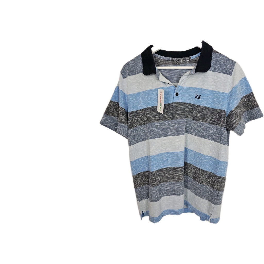EK10127 Herren T-Shirt, blau - gestreift, Gr.M 0
