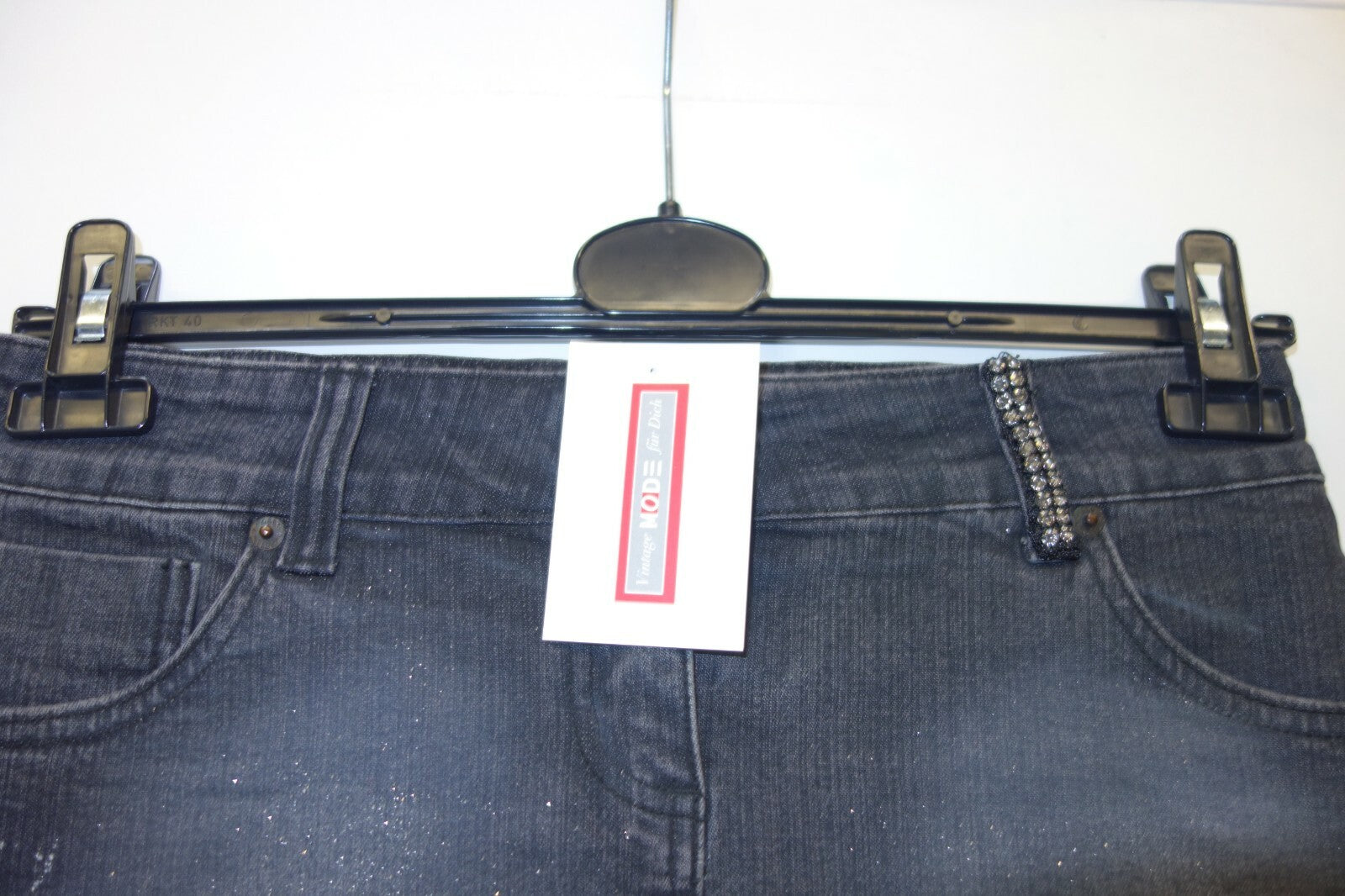 EK0490 Damen Rock von Tally Weijl, grau mit Glitzer, Gr. XS1