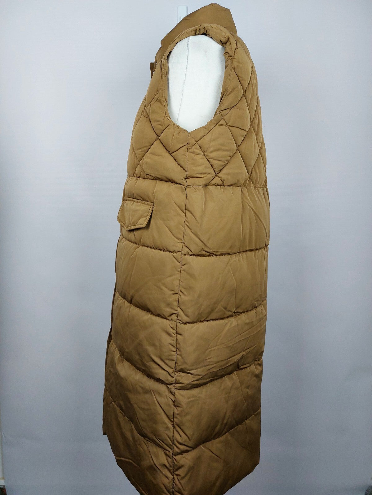 EK4316 Damen long Weste von Only, hellbraun, Gr. L ONLSTACY QUILTED WAISTCOAT4