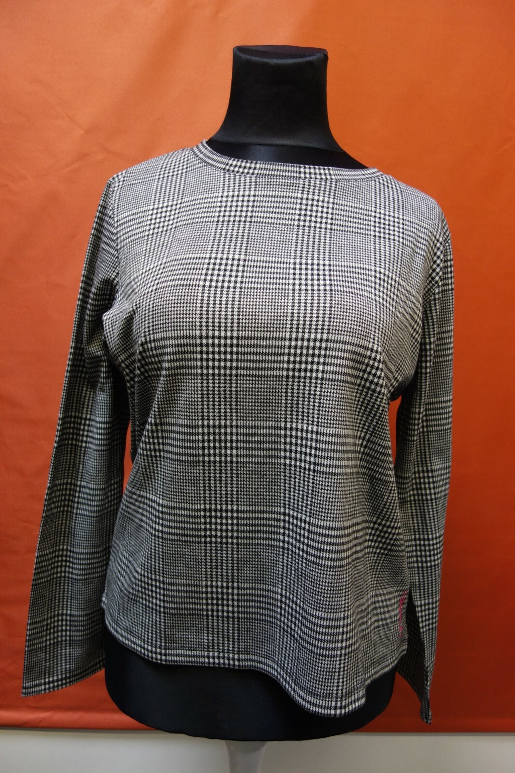 EK0074 Damen Longshirt von Q/S, schwarz-Weiß kariert, XXL0