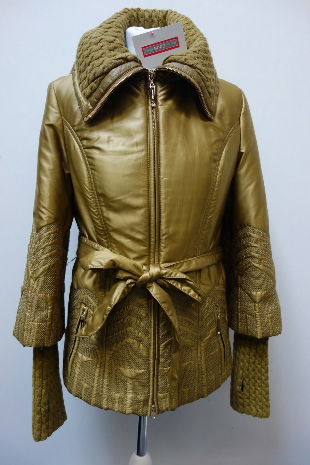 EK0780 Damen gefütterte Jacke von Tafika, grün/gold, 440