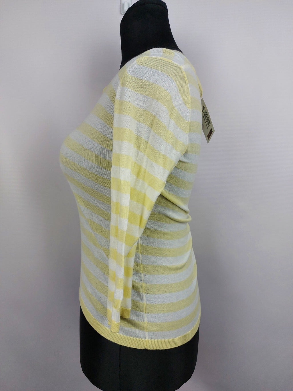 EK0041 Damen Shirt von Cassis, gelb/weiß gestreift, Gr. 383