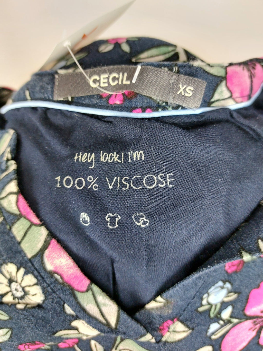 EK5126 Damen Shirt von Cecil, blau mit Blumen, Gr. XS8