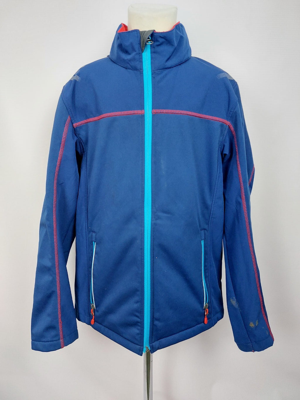 EK5017 Kinder Softshelljacke von Crane, blau/rot, Gr. 158/1640