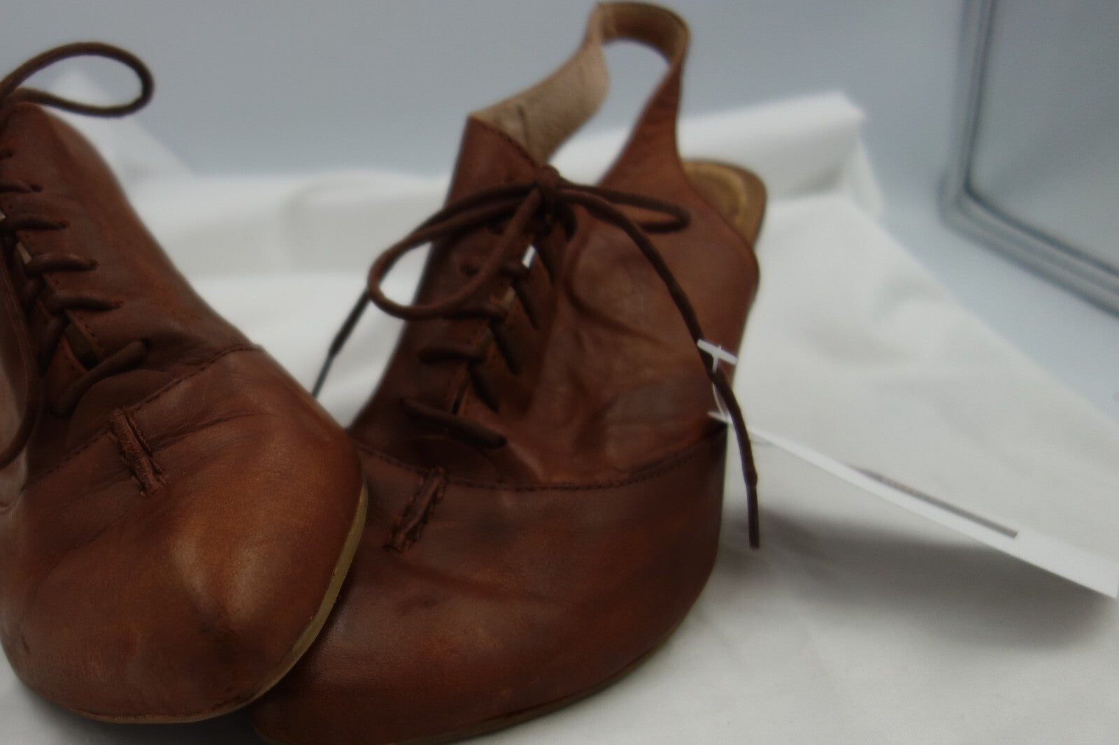 ES547 Braune Lederschuhe in Größe 383